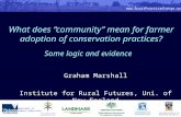 What does “community” mean for farmer adoption of conservation practices? Some logic and evidence