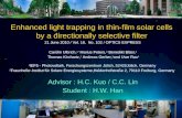 Enhanced light trapping in thin-film solar cells  by a directionally selective filter