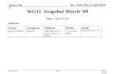 WG11  Snapshot March ‘09