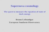Supernova cosmology The quest to measure the equation of state of dark energy