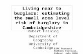 Living near to burglars: estimating the small area level risk of burglary in Cambridgeshire
