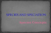 SPECIES AND SPECIATION