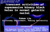 Transient activities of supermasive binary black holes in normal galactic nuclei