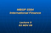 MBSP 0354 International Finance
