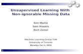 Unsupervised Learning With  Non-ignorable Missing Data