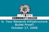 Is  Your Network Infrastructure Bullet Proof? October 17, 2006