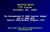 MCCPTA—MCPS CIP Forum October 30, 2007