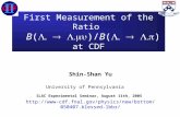 First Measurement of the Ratio  B ( L b  L c mu )/ B ( L b  L c p ) at CDF