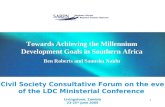 Civil Society Consultative Forum on the eve of the LDC Ministerial Conference  Livingstone, Zambia