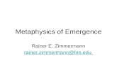 Metaphysics of Emergence