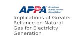 Implications of Greater Reliance on Natural Gas for Electricity Generation