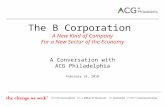 The B Corporation  A New Kind of Company For a New Sector of the Economy