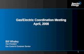 Gas/Electric Coordination Meeting April, 2008