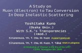 Yoshitaka Kuno  (Osaka Univ.) With S.K.’s Transparencies (+mod.)