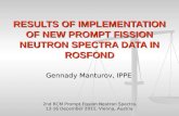 RESULTS OF IMPLEMENTATION OF NEW PROMPT FISSION NEUTRON SPECTRA DATA IN ROSFOND