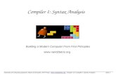Compiler I: Syntax Analysis