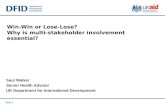 Win-Win or Lose-Lose? Why is multi-stakeholder involvement essential?