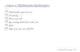 Chapter 6:  Multimedia Applications