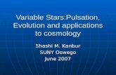 Variable Stars:Pulsation, Evolution and applications to cosmology