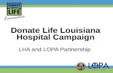 Donate Life Louisiana Hospital Campaign