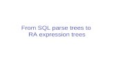 From SQL parse trees to  RA expression trees