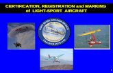 CERTIFICATION, REGISTRATION and MARKING  of  LIGHT-SPORT  AIRCRAFT