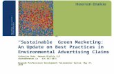 “Sustainable” Green Marketing: An Update on Best Practices in Environmental Advertising Claims