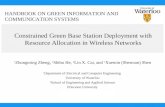 Constrained Green Base Station Deployment with Resource Allocation in Wireless Networks
