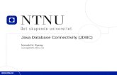 Java Database Connectivity (JDBC) Norvald H. Ryeng ryeng@idi.ntnu.no