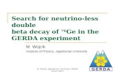 Search for neutrino-less double  beta decay of  76 Ge in the GERDA experiment