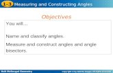 You will… Name and classify angles. Measure and construct angles and angle bisectors.