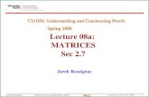 Lecture 08a:  MATRICES Sec 2.7