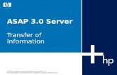 ASAP 3.0 Server Transfer of Information