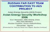 RUSSIAN FAR EAST TEAM CONTRIBUTION TO AES PROJECT
