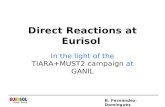 Direct Reactions at Eurisol