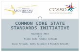 COMMON CORE STATE STANDARDS INITIATIVE November 2013 FIU  Miami Dade Public Schools