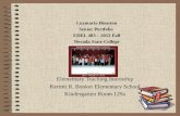 Elementary Teaching Internship Kermit R. Booker Elementary School Kindergarten Room 129a