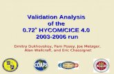 Validation Analysis  of the  0.72 ˚  HYCOM/CICE 4.0  2003-2006 run