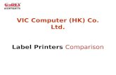 VIC Computer (HK) Co. Ltd. Label Printers  Comparison