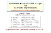 Polarized Proton Solid Target for RI beam experiments