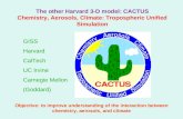 The other Harvard 3-D model: CACTUS Chemistry, Aerosols, Climate: Tropospheric Unified Simulation
