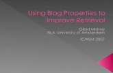 Using Blog Properties to Improve Retrieval