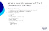 What is meant by autonomy? The 3 dimensions of autonomy