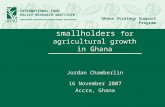 Targeting smallholders  for agricultural growth in Ghana