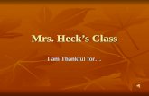 Mrs. Heck’s Class