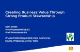 Creating  B usiness  V alue  T hrough  S trong Product Stewardship
