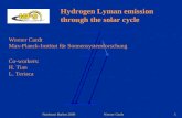 Hydrogen Lyman emission  through the solar cycle