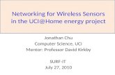 Networking for Wireless Sensors in the UCI@Home energy project