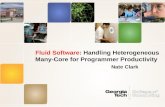 Fluid Software : Handling Heterogeneous Many-Core for Programmer Productivity