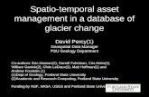 Spatio-temporal asset management in a database of glacier change